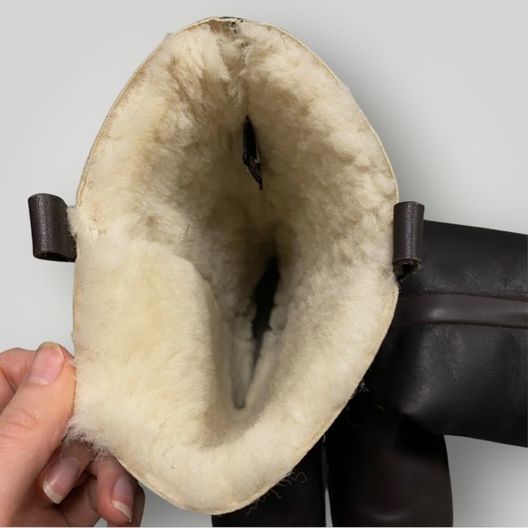 SANTANA Canada Shearling Boots Sz 8 Brown - Picture 8 of 13